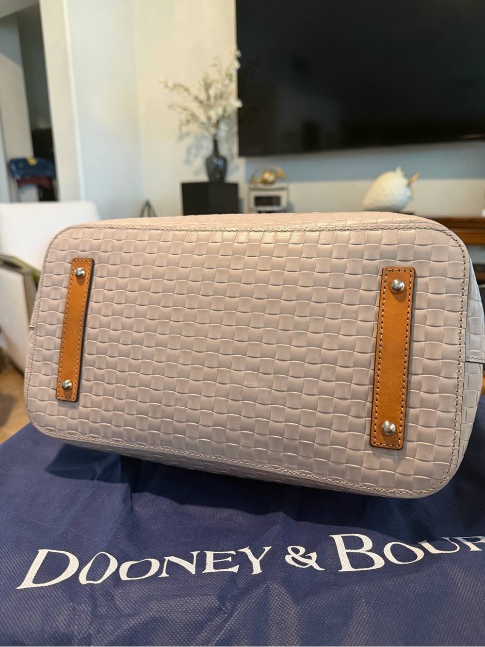 DOONEY & BOURKE Claremont Woven Embossed Perry Satchel - Picture 4 of 10